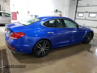 2021 Genesis G70 2.0T with VIN KMTG44LA3MU073734, listed as a Copart auction lot 77849884 with 31,477 mi miles and Salvage Title. Bid and sale history available at carsss.com. Image 3.