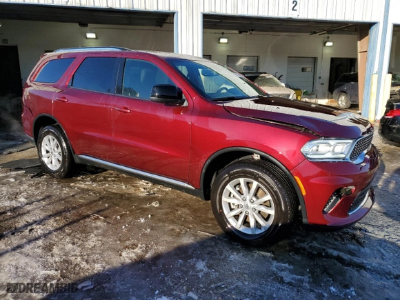 2024 Dodge Durango SXT with VIN 1C4RDJAG7RC238114, listed as a Copart auction lot 89012035 with 11,345 mi miles and Salvage Title. Bid and sale history available at carsss.com. Image 4.