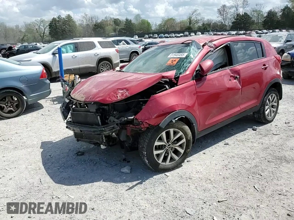 2015 Kia Sportage LX with VIN KNDPB3AC7F7743581, listed as a Copart auction lot 51940495 with 127,680 mi miles and Salvage Title. Bid and sale history available at DreamBid. Image 12.