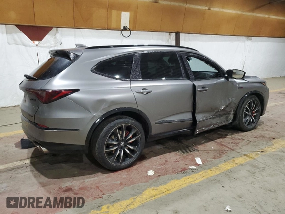 2023 Acura MDX Type S w/Advance Package with VIN 5J8YD8H8XPL004017, listed as a Copart auction lot 45184035 with 0 mi miles and Salvage Title. Bid and sale history available at carsss.com. Image 3.