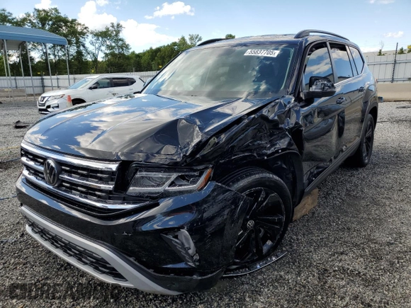 2023 Volkswagen Atlas SE z VIN 1V2HP2CA7PC550740, wystawiony jako Copart lot #55837705 z przebiegiem 15 376 mil mil oraz Szkoda całkowita • Salvage title. Historia ofert i sprzedaży dostępna na DreamBid. Obrazek 1.