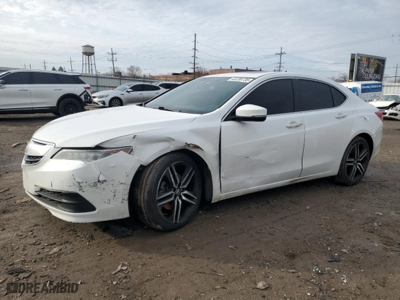 2015 Acura TLX with VIN 19UUB1F34FA022011, listed as a Copart auction lot 43238735 with 0 mi miles and Salvage Title. Bid and sale history available at carsss.com. Image 1.