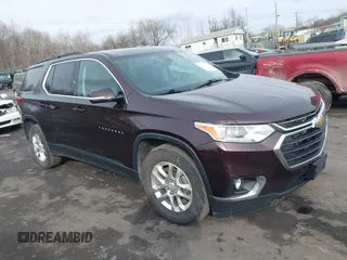 2020 Chevrolet Traverse LT Cloth with VIN 1GNEVGKW8LJ151515, listed as a IAAI auction lot 41685626 with 107,107 mi miles. Bid and sale history available at carsss.com. Image 1.