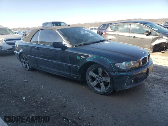 2006 BMW 3 Series 325Ci with VIN WBABW33446PX87975, listed as a Copart auction lot 44385775 with 115,093 mi miles and Salvage Title. Bid and sale history available at carsss.com. Image 4.