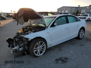 2015 Audi S4 Premium Plus with VIN WAUBGAFL8FA100343, listed as a Copart auction lot 85018934 with 80,475 mi miles and Salvage Title. Bid and sale history available at carsss.com. Image 1.