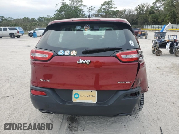 2017 Jeep Cherokee Sport with VIN 1C4PJMAS5HD227451, listed as a Copart auction lot 89089355 with 88,608 mi miles and Salvage Title. Bid and sale history available at carsss.com. Image 6.