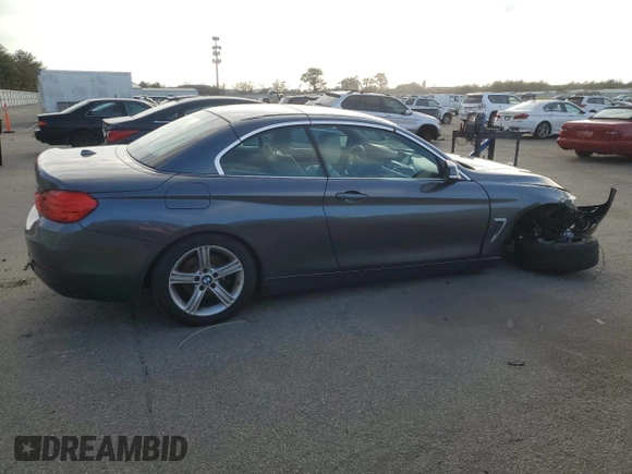 2015 BMW 4 Series 428i xDrive with VIN WBA3T1C58FP820907, listed as a Copart auction lot 87227004 with 81,047 mi miles and Salvage Title. Bid and sale history available at carsss.com. Image 3.