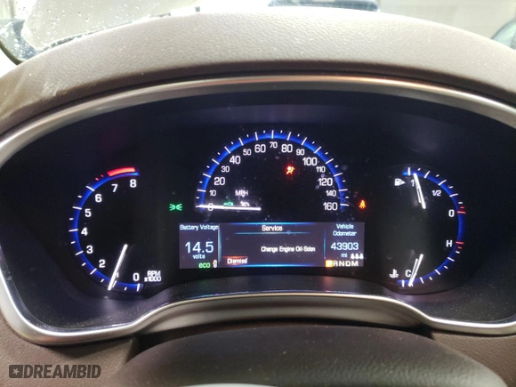 2016 Cadillac SRX Luxury Collection with VIN 3GYFNEE33GS559695, listed as a Copart auction lot 46536245 with 43,903 mi miles and Salvage Title. Bid and sale history available at carsss.com. Image 9.