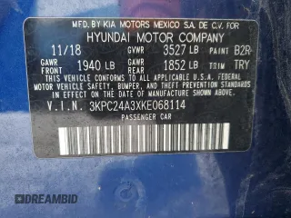 2019 Hyundai Accent SE with VIN 3KPC24A3XKE068114, listed as a Copart auction lot 45110065 with 112,756 mi miles and Salvage Title. Bid and sale history available at DreamBid. Image 12.
