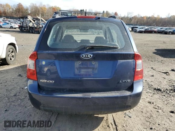 2008 Kia Rondo LX with VIN KNAFG526087154132, listed as a Copart auction lot 77683004 with 117,550 mi miles and Salvage Title. Bid and sale history available at carsss.com. Image 6.