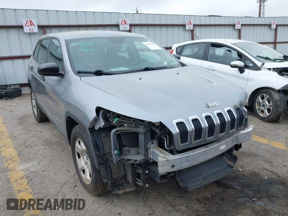 2014 Jeep Cherokee Sport with VIN 1C4PJLAB1EW314418, listed as a IAAI auction lot 41935643 with 177,262 mi miles and . Bid and sale history available at DreamBid. Image 1.