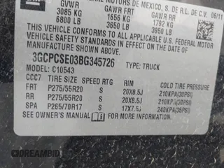 2011 Chevrolet Silverado 1500 LT with VIN 3GCPCSE03BG345726, listed as a IAAI auction lot 42041586 with 137,450 mi miles and . Bid and sale history available at DreamBid. Image 9.