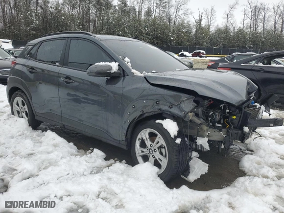 2023 Hyundai Kona SEL with VIN KM8K32AB3PU063636, listed as a Copart auction lot 44851405 with 19,470 mi miles and Salvage Title. Bid and sale history available at carsss.com. Image 4.