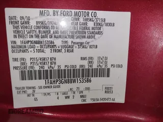 2011 Ford Focus SES with VIN 1FAHP3GN8BW153586, listed as a IAAI auction lot 41725469 with 150,201 mi miles. Bid and sale history available at carsss.com. Image 9.
