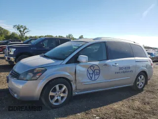 2008 Nissan Quest with VIN 5N1BV28U98N101657, listed as a Copart auction lot 73183964 with 86,047 mi miles and Salvage Title. Bid and sale history available at carsss.com. Image 1.