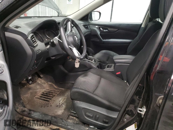 2017 Nissan Rogue SV with VIN KNMAT2MV7HP596269, listed as a Copart auction lot 50871375 with 61,676 mi miles and Salvage title. Bid and sale history available at DreamBid. Image 7.