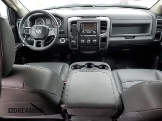 2018 Ram 1500 Express with VIN 1C6RR6FG1JS127115, listed as a Copart auction lot 43017055 with 87,487 mi miles and Salvage title. Bid and sale history available at DreamBid. Image 8.