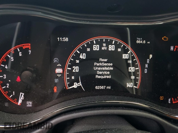 2018 Dodge Durango GT with VIN 1C4RDJDG5JC187468, listed as a Copart auction lot 44335735 with 62,567 mi miles and Salvage title. Bid and sale history available at DreamBid. Image 9.