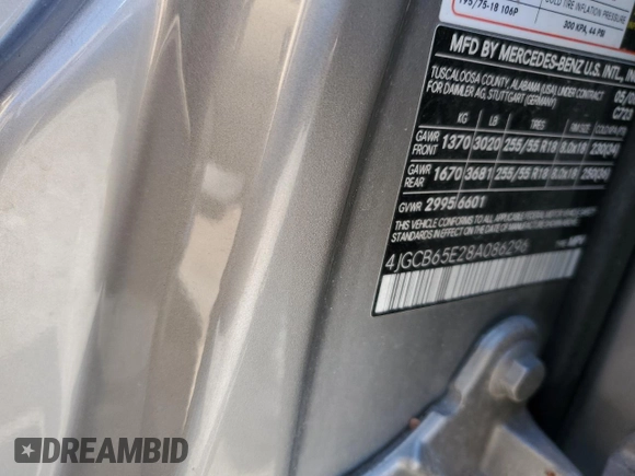 2008 Mercedes-Benz R 3.5L with VIN 4JGCB65E28A086296, listed as a Copart auction lot 79639724 with 283,508 mi miles and Salvage title. Bid and sale history available at DreamBid. Image 12.