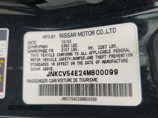 2004 Infiniti G35 w/Leather z VIN JNKCV54E24M800099, wystawiony jako Copart lot #59797675 z przebiegiem 156 273 mil mil oraz Szkoda całkowita • Salvage title. Historia ofert i sprzedaży dostępna na DreamBid. Obrazek 13.