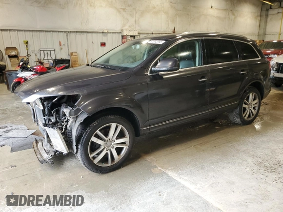 2014 Audi Q7 Premium Plus with VIN WA1LGAFE1ED000987, listed as a Copart auction lot 61852995 with 174,768 mi miles and Non repairable. Bid and sale history available at DreamBid. Image 1.