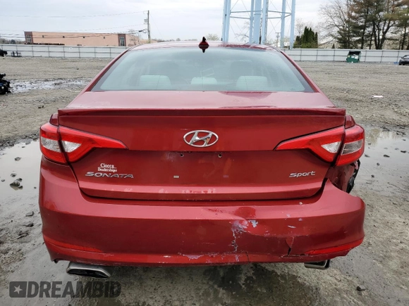 2016 Hyundai Sonata Sport with VIN 5NPE34AF3GH344555, listed as a Copart auction lot 52880925 with 79,311 mi miles and Salvage Title. Bid and sale history available at DreamBid. Image 6.