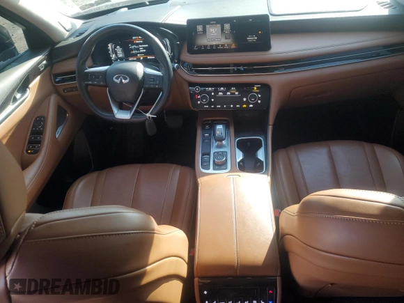 2022 Infiniti QX60 Sensory with VIN 5N1DL1GS6NC339921, listed as a Copart auction lot 88703725 with 23,571 mi miles and Salvage title. Bid and sale history available at DreamBid. Image 8.