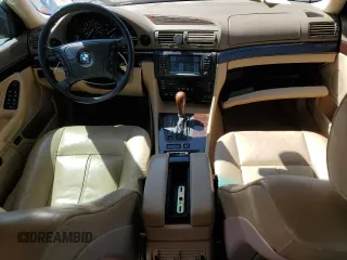 2001 BMW 7 Series 740iA with VIN WBAGG83441DN89374, listed as a Copart auction lot 52371745 with 0 mi miles and Salvage Title. Bid and sale history available at carsss.com. Image 8.