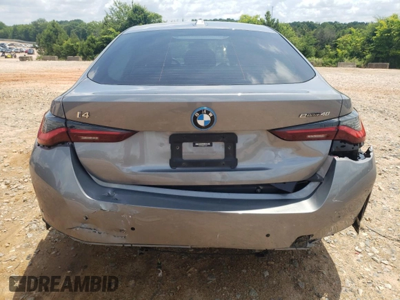 2023 BMW i4 eDrive40 with VIN WBY73AW08PFN75939, listed as a Copart auction lot 56928064 with 10,295 mi miles and Salvage Title. Bid and sale history available at carsss.com. Image 6.