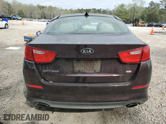 2015 Kia Optima LX with VIN 5XXGM4A70FG431824, listed as a Copart auction lot 51969595 with 130,205 mi miles and Salvage Title. Bid and sale history available at DreamBid. Image 6.