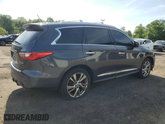 2014 Infiniti QX60 with VIN 5N1AL0MM6EC527020, listed as a Copart auction lot 59919975 with 185,770 mi miles and Clean title. Bid and sale history available at DreamBid. Image 3.