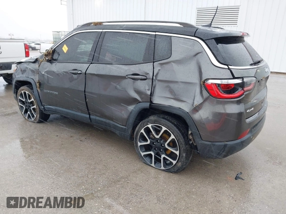 2018 Jeep Compass Limited with VIN 3C4NJDCB4JT115647, listed as a IAAI auction lot 41728750 with 127,290 mi miles and . Bid and sale history available at carsss.com. Image 3.