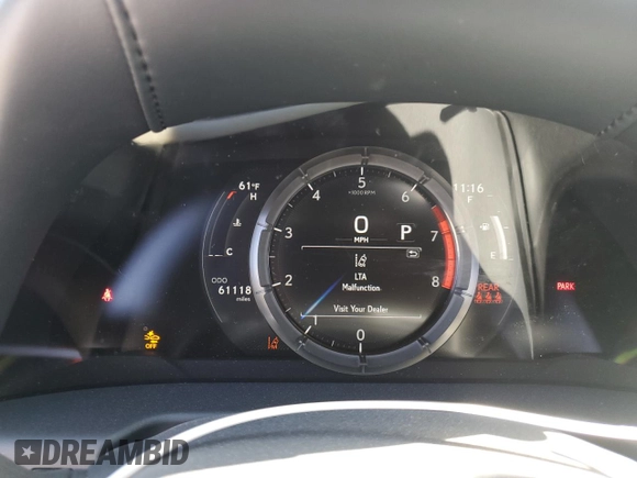 2020 Lexus ES 350 F Sport with VIN 58AGZ1B16LU080759, listed as a Copart auction lot 51943345 with 61,118 mi miles and Salvage title. Bid and sale history available at DreamBid. Image 9.
