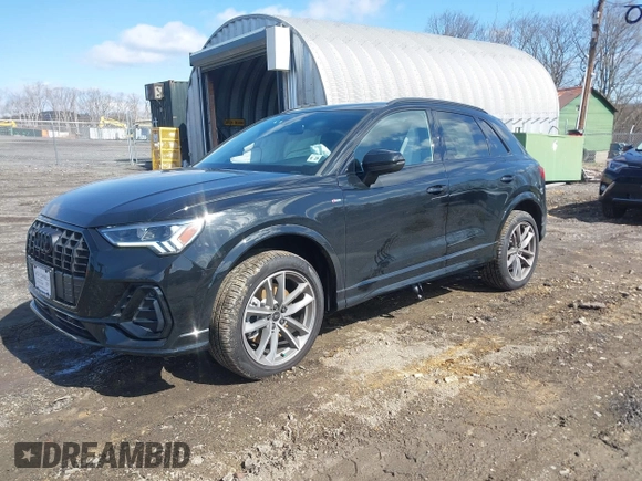 2024 Audi Q3 S line Premium Plus with VIN WA1EECF35R1155302, listed as a IAAI auction lot 41983419 with 7,929 mi miles and . Bid and sale history available at DreamBid. Image 2.