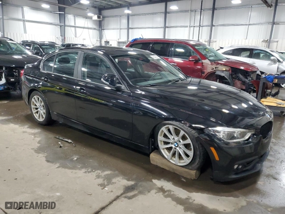 2018 BMW 3 Series 320i xDrive with VIN WBA8A3C59JA357713, listed as a Copart auction lot 42539945 with 0 mi miles and Salvage Title. Bid and sale history available at carsss.com. Image 4.