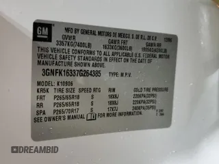 2007 Chevrolet Suburban LTZ с VIN 3GNFK16337G264385, выставлен на аукционе Copart как лот 61901695 с пробегом 212 878 миль миль и Чистый • Clean title. История ставок и продаж доступна на DreamBid. Изображение 13.
