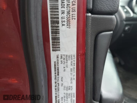 2021 Jeep Grand Cherokee Freedom с VIN 1C4RJFAG7MC530327, выставлен на аукционе Copart как лот 51897675 с пробегом 31 088 миль миль и Списание • Salvage title. История ставок и продаж доступна на DreamBid. Изображение 14.