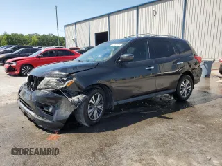 2018 Nissan Pathfinder S with VIN 5N1DR2MN8JC649498, listed as a Copart auction lot 52781055 with 110,767 mi miles and Salvage title. Bid and sale history available at DreamBid. Image 1.