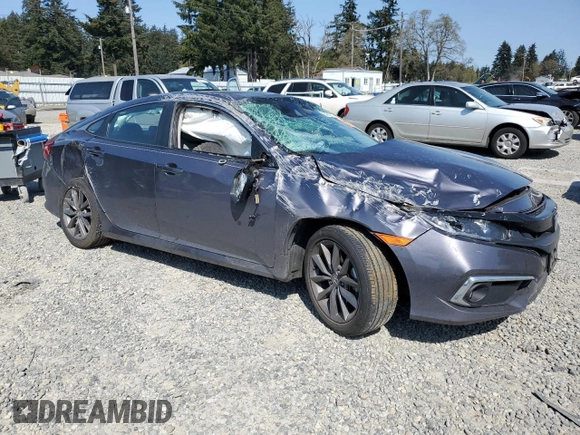 2021 Honda Civic Sedan EX with VIN 19XFC1F38ME202543, listed as a Copart auction lot 54359815 with 37,927 mi miles and Clean Title. Bid and sale history available at carsss.com. Image 4.