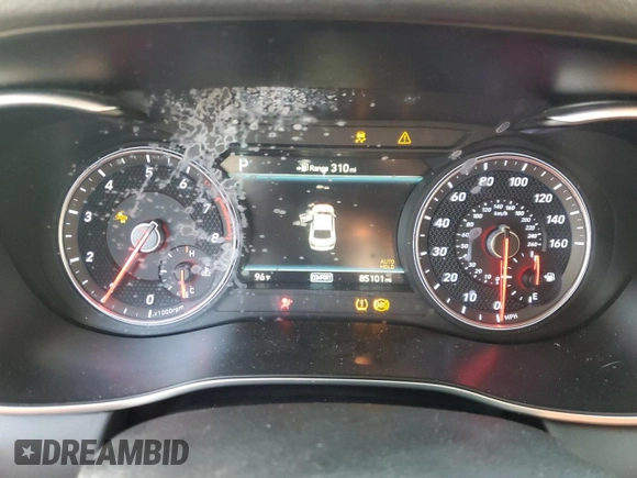 2019 Genesis G70 Advanced with VIN KMTG34LA6KU035057, listed as a Copart auction lot 85473254 with 85,101 mi miles and Non Repairable. Bid and sale history available at DreamBid. Image 9.