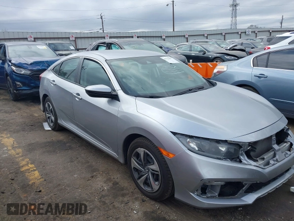2021 Honda Civic Sedan LX with VIN 2HGFC2F64MH520374, listed as a IAAI auction lot 41722637 with 60,000 mi miles. Bid and sale history available at carsss.com. Image 1.