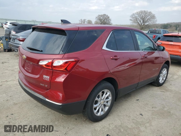 2021 Chevrolet Equinox LT with VIN 3GNAXUEV0ML324643, listed as a Copart auction lot 54263985 with 49,780 mi miles and Salvage Title. Bid and sale history available at DreamBid. Image 3.