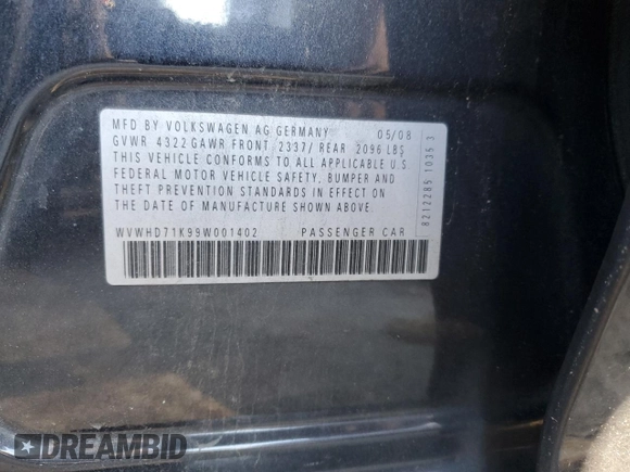 2009 Volkswagen GTI с VIN WVWHD71K99W001402, выставлен на аукционе Copart как лот 84875794 с пробегом 152 946 миль миль и Чистый • Clean title. История ставок и продаж доступна на DreamBid. Изображение 12.