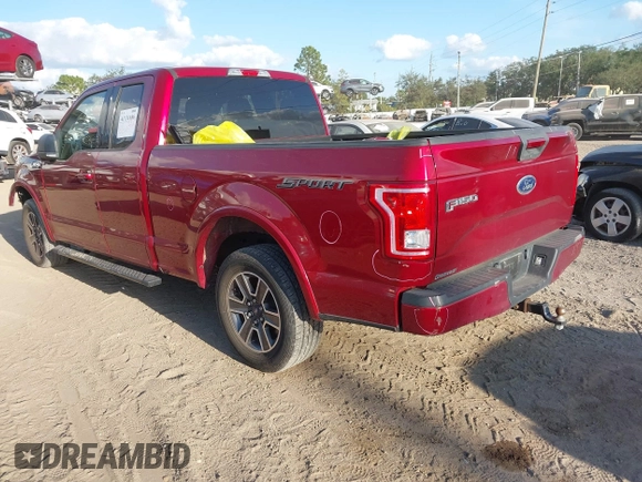 2017 Ford F-150 XL with VIN 1FTEX1CF6HFA57562, listed as a IAAI auction lot 41131686 with 80,985 mi miles. Bid and sale history available at carsss.com. Image 3.