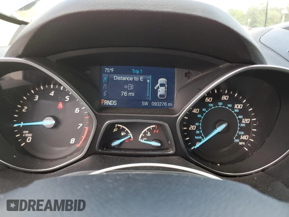 2015 Ford Escape SE with VIN 1FMCU9GX6FUB34954, listed as a Copart auction lot 53624795 with 93,276 mi miles and Salvage Title. Bid and sale history available at DreamBid. Image 9.
