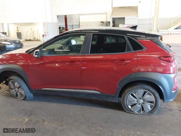 2021 Hyundai Kona Electric SEL with VIN KM8K23AG3MU133863, listed as a IAAI auction lot 40587386 with 16,818 mi miles. Bid and sale history available at carsss.com. Image 14.