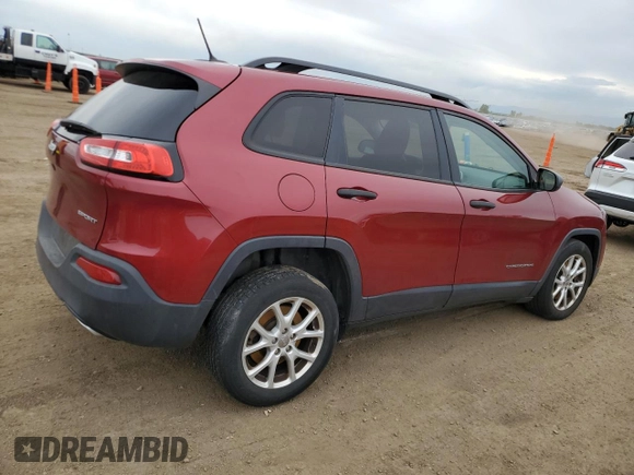 2016 Jeep Cherokee Sport with VIN 1C4PJLAS5GW217550, listed as a Copart auction lot 59204825 with 127,959 mi miles and Salvage title. Bid and sale history available at DreamBid. Image 3.