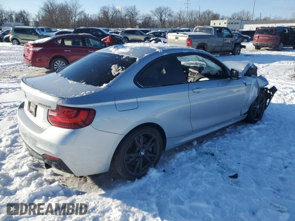 2016 BMW 2 Series M235i xDrive with VIN WBA1J9C50GV372199, listed as a Copart auction lot 87229084 with 0 mi miles and Salvage Title. Bid and sale history available at carsss.com. Image 3.