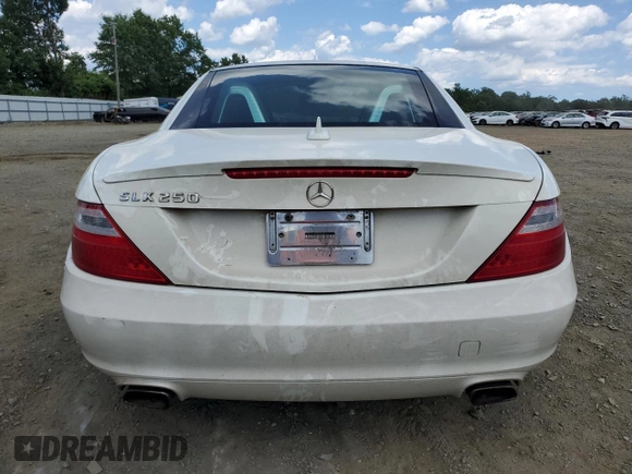 2012 Mercedes-Benz SLK 250 with VIN WDDPK4HA6CF038028, listed as a Copart auction lot 66120405 with 201,771 mi miles and Salvage title. Bid and sale history available at DreamBid. Image 6.