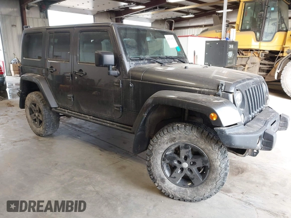 2017 Jeep Wrangler Unlimited Sahara with VIN 1C4BJWEG8HL638067, listed as a IAAI auction lot 41274352 with 57,339 mi miles. Bid and sale history available at carsss.com. Image 1.